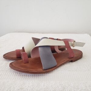 Vintage Foundry Co multicolor leather sandals womens size 10